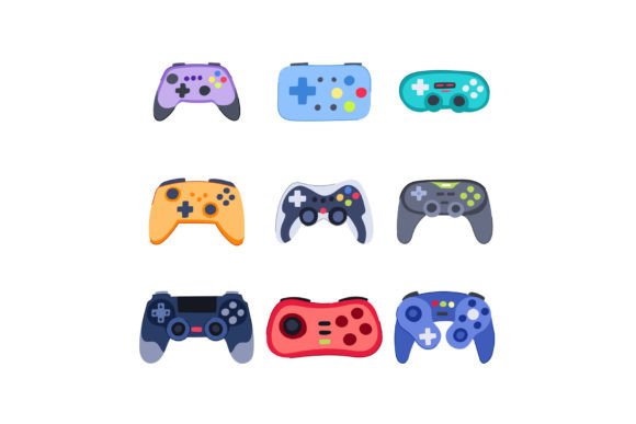 Download Gamepad Set Cartoon Vector Illustration - Vector Collection