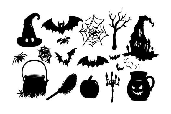 Download Spooky Silhouette Vector Element Set - Vector Collection