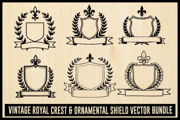 Download Royal Crest &amp; Shield Vector Set - Vector Collection