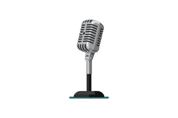 Download Vintage Microphone Vector Illustration W - Vector Collection