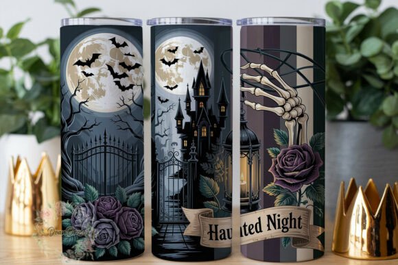 Download Gothic Haunted Night 20oz Tumbler Wrap - Premium Resources