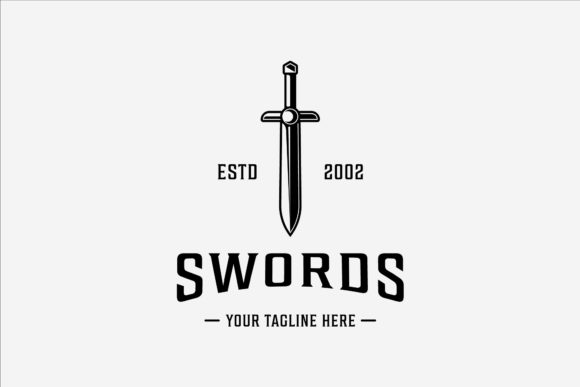 Download Sword Logo Vintage Vector Illustration - Vector Collection