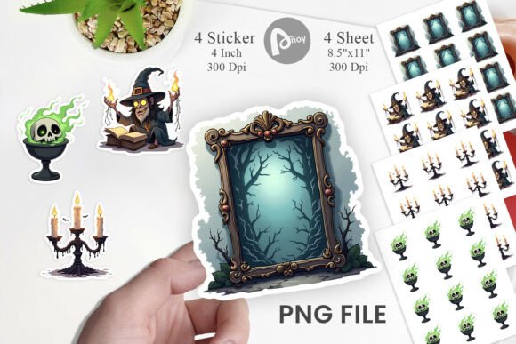 Download Gothic Haunted Objects Stickers - Premium Resources