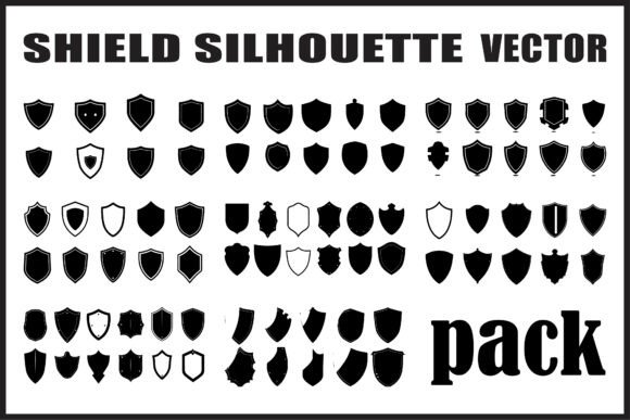 Download Shield Silhouette Vector Bundle - Vector Collection