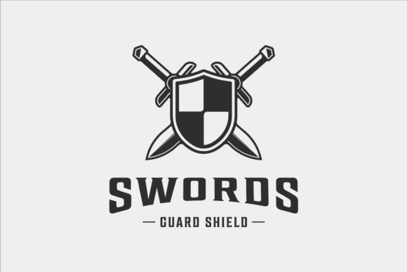 Download Shield and Sword Logo Vintage Vector - Vector Collection