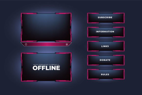 Download Futuristic Stream Screen Border Vector - Vector Collection