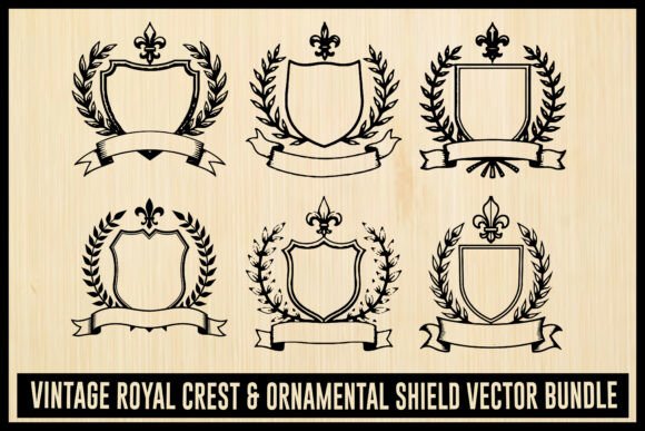 Download Royal Crest &amp; Shield Vector Set - Vector Collection