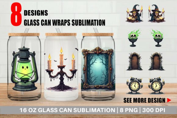 Download Gothic Haunted Objects Glass Can - Premium Bundle