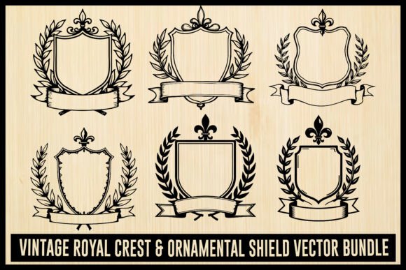 Download Royal Crest &amp; Shield Vector Set - Vector Collection
