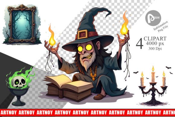 Download Gothic Haunted Objects Clipart - Premium Bundle