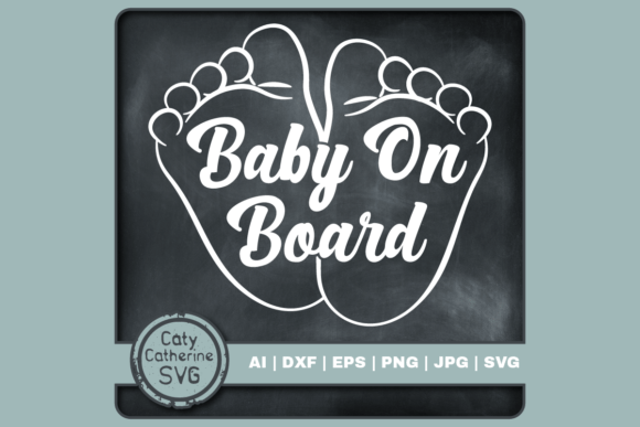Download Baby on Board DIY Car Decal Baby Feet - Decal Collection