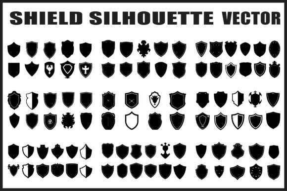 Download Shield Silhouette Vector Bundle - Vector Collection