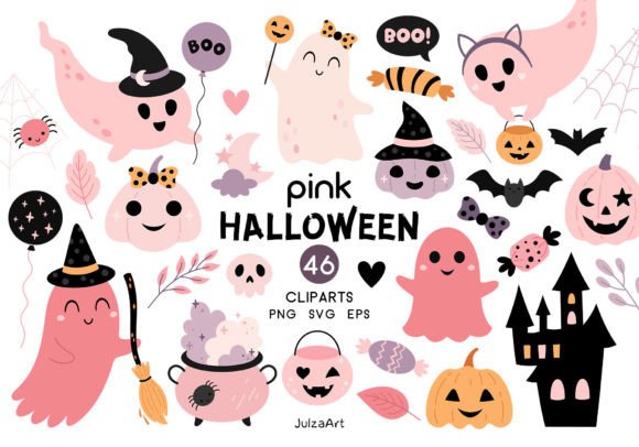 Download Pink Halloween Clipart, Halloween Svg - Halloween clipart Collection