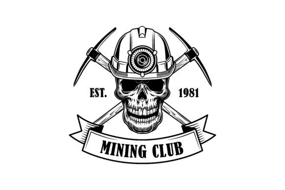 Download Coal Miners Skull Vector Illustration. H - Vector Collection