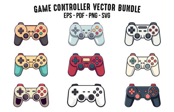 Download Gamepad Console Vectors Clipart Bundle - Vector Collection